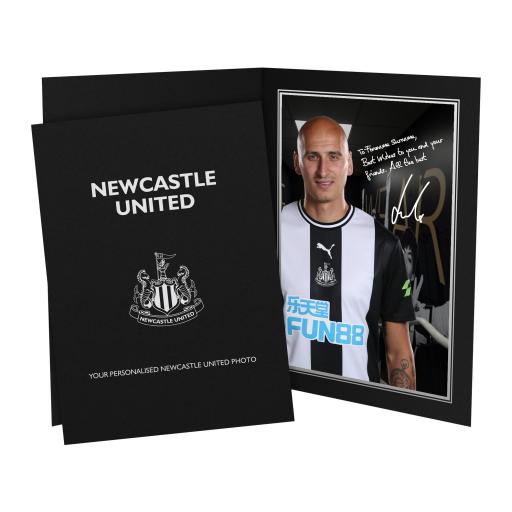 Personalised Newcastle United FC Shelvey Autograph Photo Folder.