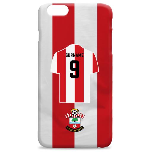 Personalised Southampton FC Shirt Hard Back Phone Case.
