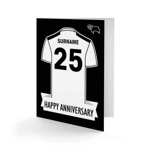 Derby County Shirt Anniversary Card