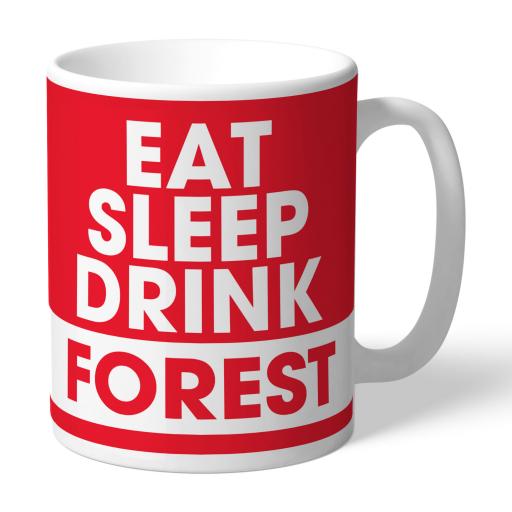Personalised Nottingham Forest FC Eat Sleep Drink Mug.
