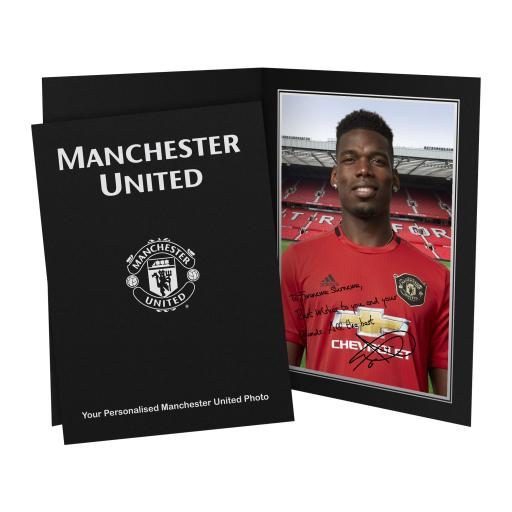 Personalised Manchester United FC Pogba Autograph Photo Folder.