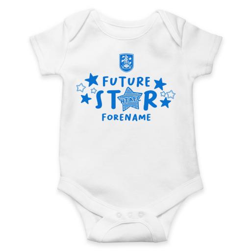 Personalised Huddersfield Town AFC Future Star Baby Bodysuit.