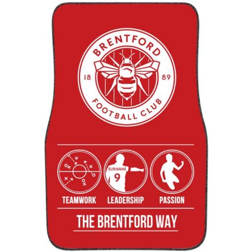 PATTERNED Personalised Floor Mat Brentford F.C 