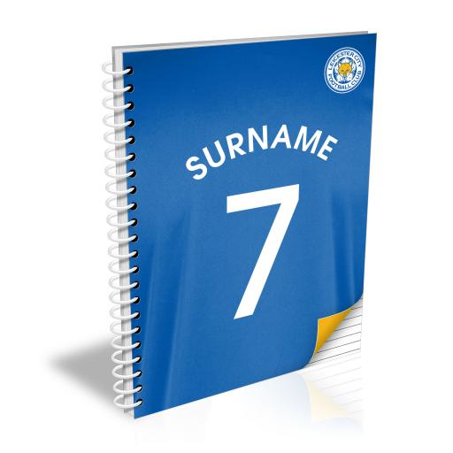 Personalised Leicester City FC Shirt Notebook.