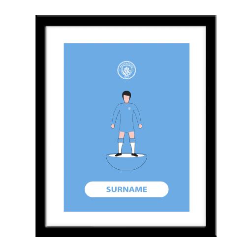 Personalised Manchester City FC Player Figure Print.