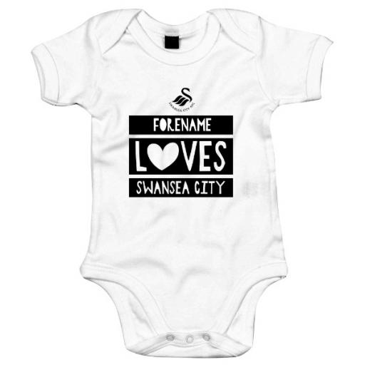 Swansea City AFC Loves Baby Bodysuit