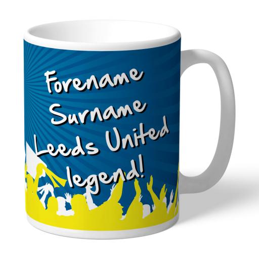 Personalised Leeds United FC Legend Mug.