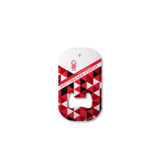 Personalised Nottingham Forest FC Patterned Compact Bottle Opener.