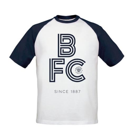 Personalised Blackpool FC Stripe Baseball T-Shirt.