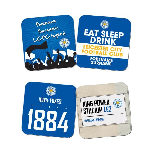 Personalised Leicester City FC Coasters.