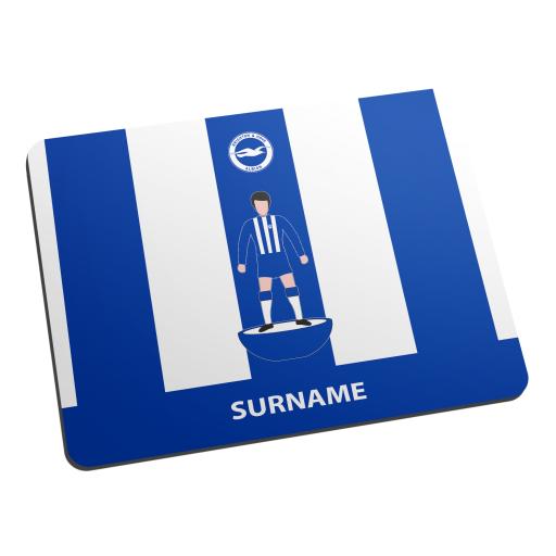 Personalised Brighton & Hove Albion FC Player Figure Mouse Mat.