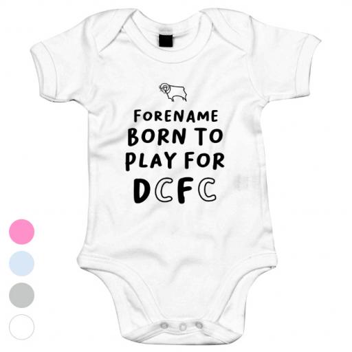 Derby County Born to Play Baby Bodysuit