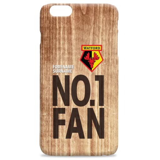 Personalised Watford FC No 1 Fan Hard Back Phone Case.