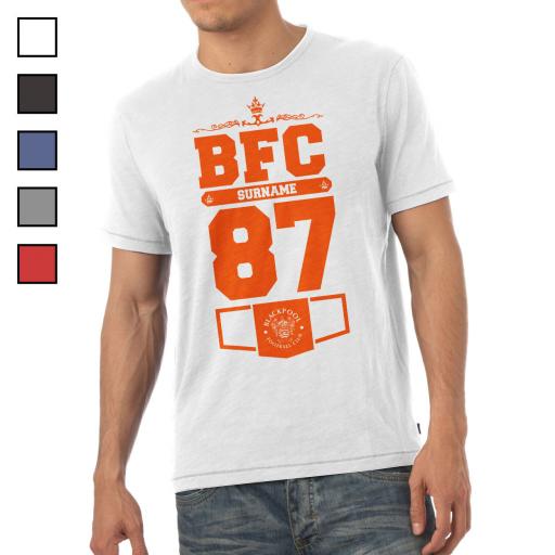 Personalised Blackpool FC Mens Club T-Shirt.