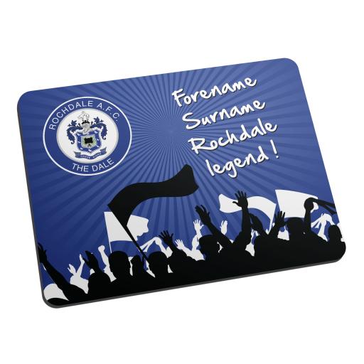 Personalised Rochdale AFC Legend Mouse Mat.