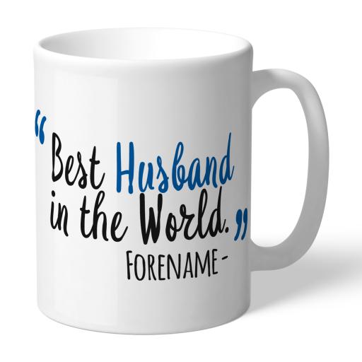 Personalised Cardiff City Best Husband In The World Mug.