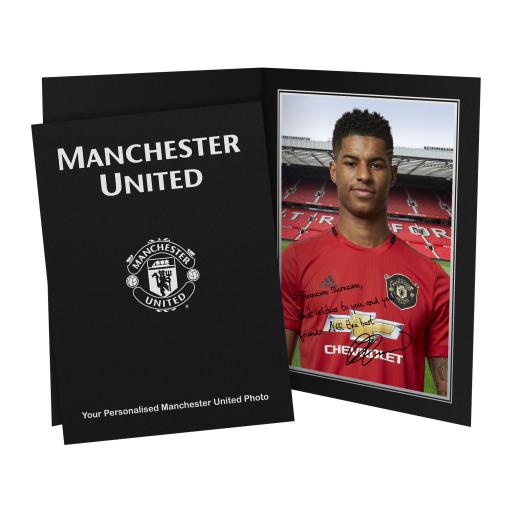 Personalised Manchester United FC Rashford Autograph Photo Folder.