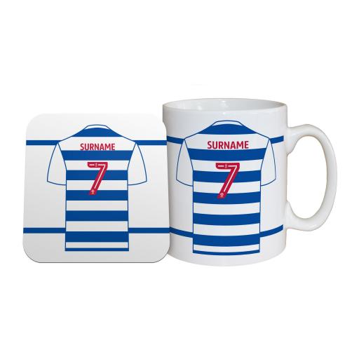 Personalised Reading FC Shirt Mug & Coaster Set.