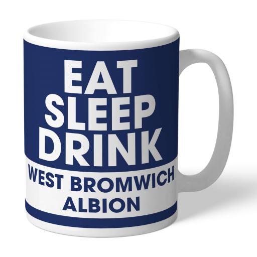Personalised West Bromwich Albion FC Eat Sleep Drink Mug.
