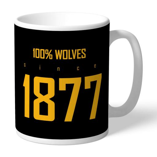 Personalised Wolves 100 Percent Mug.