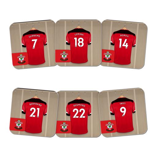 Personalised Southampton FC Dressing Room Coasters.