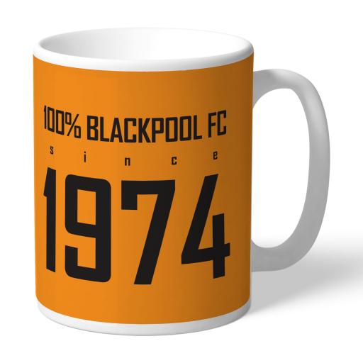 Personalised Blackpool FC 100 Percent Mug.