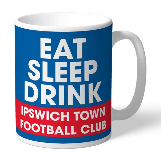 Personalised Ipswich Town FC Eat Sleep Drink Mug.