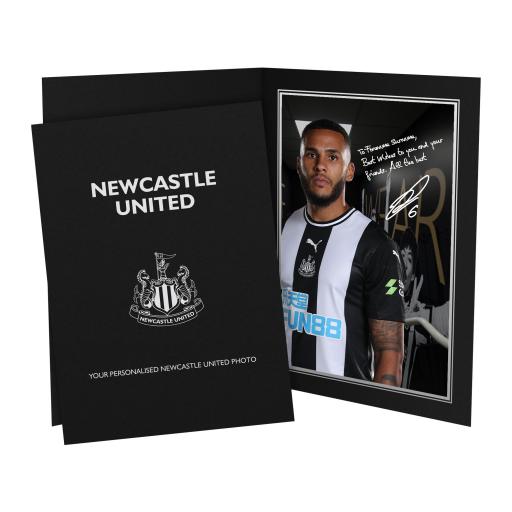 Personalised Newcastle United FC Lascelles Autograph Photo Folder.