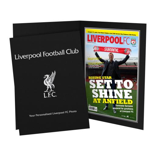 Personalised Liverpool FC Magazine Front Cover Photo Folder.