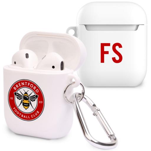 Personalised Brentford FC Initials Airpod Case.