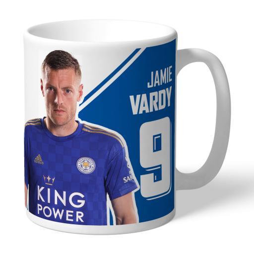 Personalised Leicester City FC Vardy Autograph Mug.