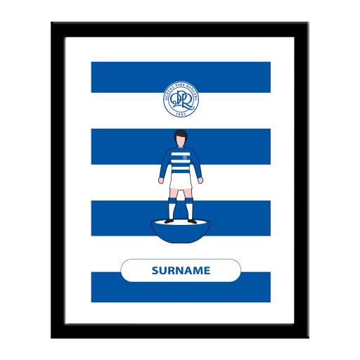 Personalised Queens Park Rangers FC Player Figure Print.