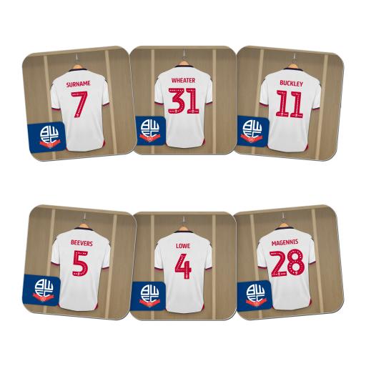 Personalised Bolton Wanderers FC Dressing Room Coasters.