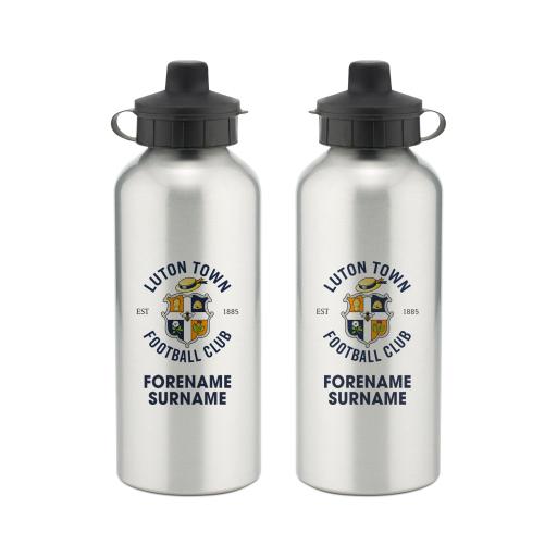 Personalised Luton Town FC Bold Crest Water Bottle.