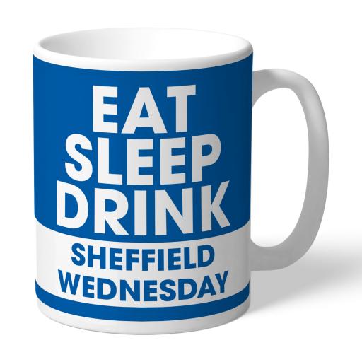 Personalised Sheffield Wednesday FC Eat Sleep Drink Mug.