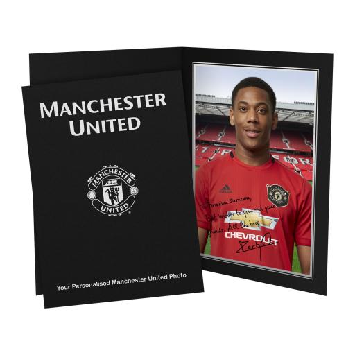 Personalised Manchester United FC Martial Autograph Photo Folder.