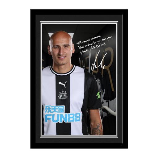 Personalised Newcastle United FC Shelvey Autograph Photo Framed.