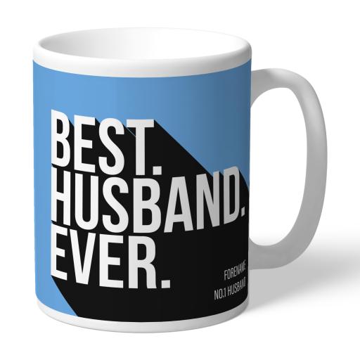 Personalised Manchester City FC Best Husband Ever Mug.