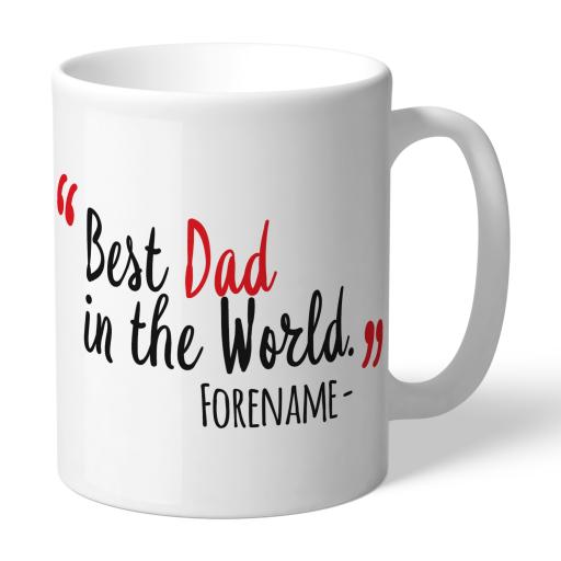 Personalised Sunderland Best Dad In The World Mug.