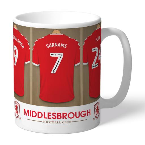 Personalised Middlesbrough FC Dressing Room Mug.
