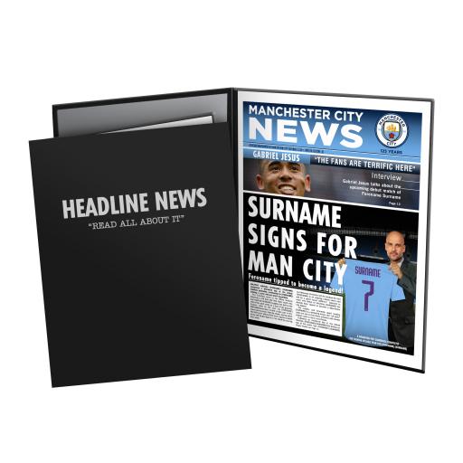 Personalised Manchester City FC News Folder.