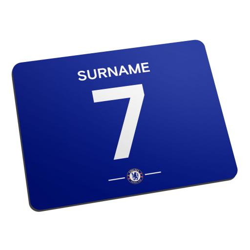 Personalised Chelsea FC Player Shirt Mouse Mat.