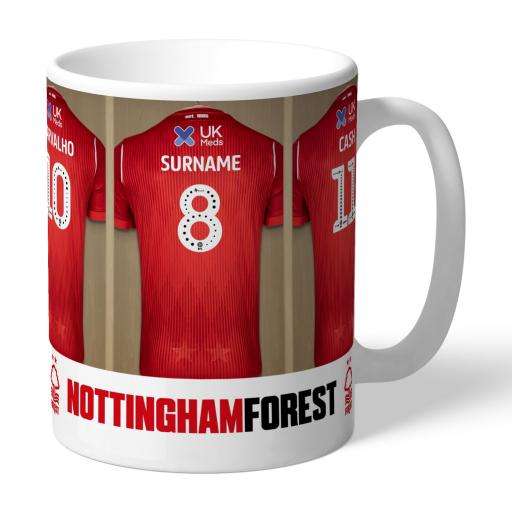 Personalised Nottingham Forest FC Dressing Room Mug.