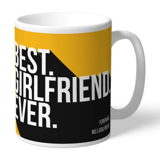 Personalised Wolverhampton Wanderers Best Girlfriend Ever Mug.