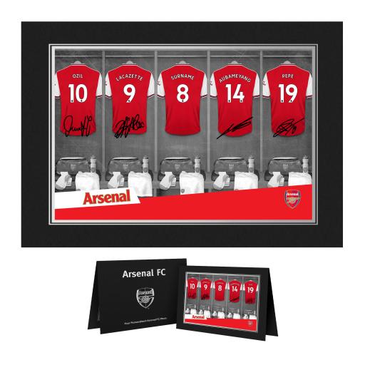 Personalised Arsenal FC 9x6 Dressing Room Photo Folder.