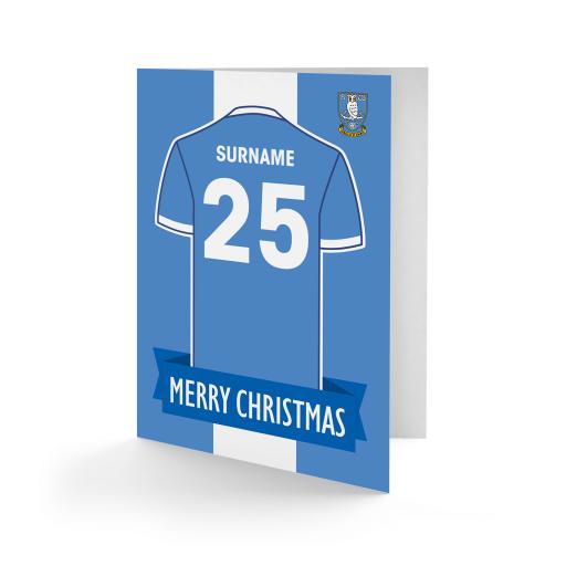 Sheffield Wednesday FC Shirt Christmas Card
