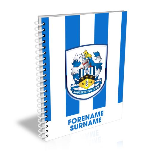 Personalised Huddersfield Town Bold Crest Notebook.