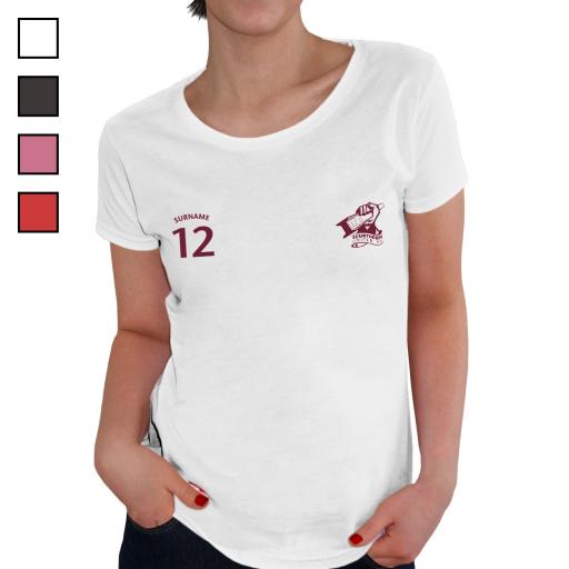 Personalised Scunthorpe United FC Ladies Sports T-Shirt.