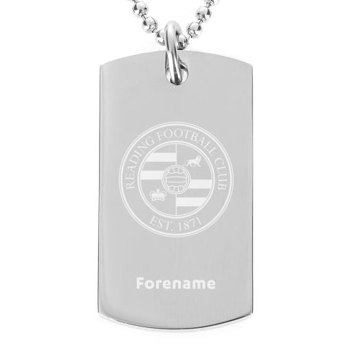 Personalised Reading FC Crest Dog Tag Pendant.