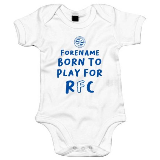 Personalised Reading FC Born to Play Baby Bodysuit.